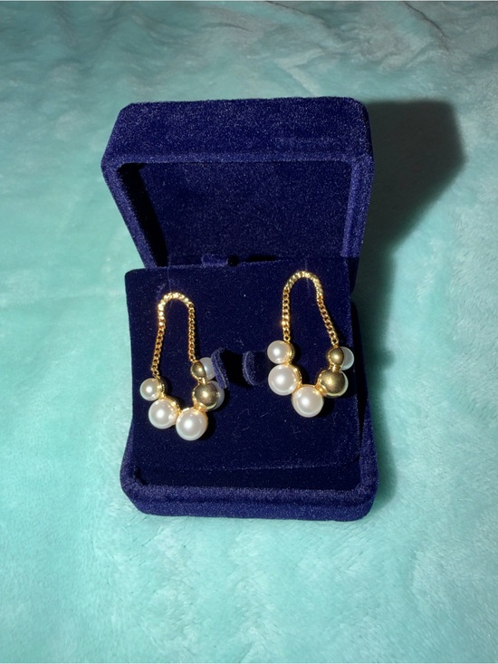 The Unbranded Brand Jewelry - Gold Pearl Cluster Drop Earrings for Women